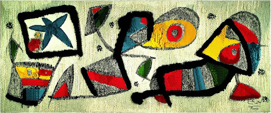 tapiz de "la Caixa" de Joan Miró