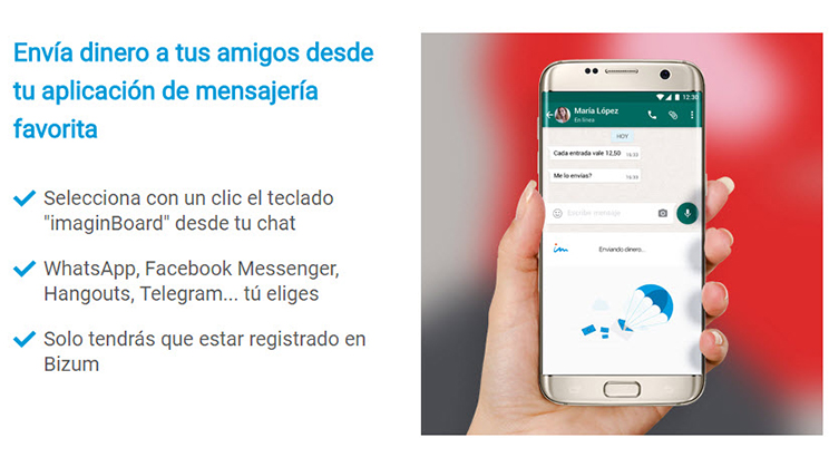 imaginBoard, el nuevo servicio para enviar dinero desde WhatsApp